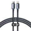 Baseus CAJY000201 Crystal Shine Series Datový Kabel USB-C - Lightning 20W 1,2m Black