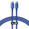 Baseus CAJY000603 Crystal Shine Series Datový Kabel USB-C - USB-C 100W 1,2m Blue