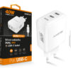 1_s-2727 Chytrá síťová nabíječka ALIGATOR Power Delivery 40W, 2xUSB-C, USB-C/USB-C kabel, bílá