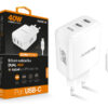 1_s-2728 Chytrá síťová nabíječka ALIGATOR Power Delivery 40W, 2xUSB-C, USB-C kabel pro iPhone/iPad, bílá