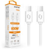 1_s-2738 Datový kabel ALIGATOR POWER 100W, USB-C/USB-C 5A, 1,5m bílý