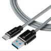 1_s-2760 Tactical Fast Rope Aramid Cable USB-A/USB-C 1m Grey