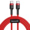 Baseus datový kabel Cafule USB-C/USB-C 1m PD2.0 60W červený