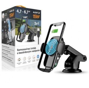 1_s-2952 ALIGATOR Samozavírací držák K2, bezdrátový 15W, univerzální