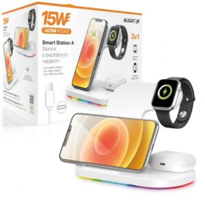 1_s-2955 Aligator Stanice Smart Station A s bezdrátovým nabíjením 3v1, 15W