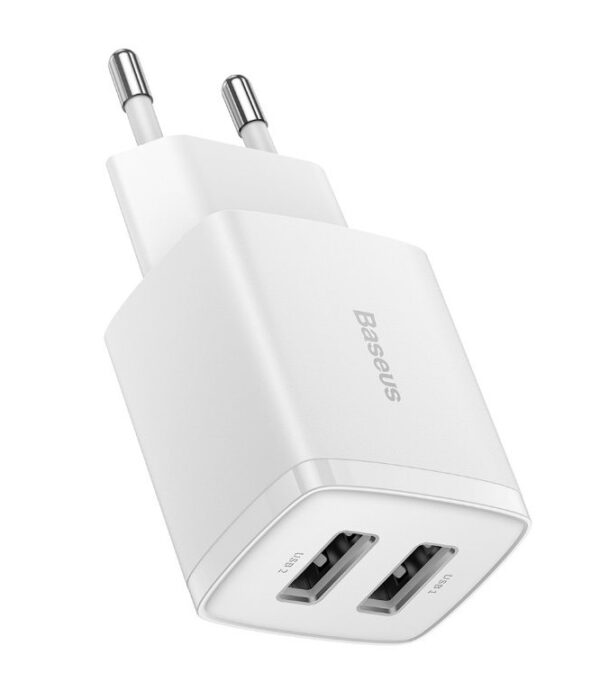 1_s-3284 Baseus nabíječka do sítě Compact 2xUSB 10,5W bílá