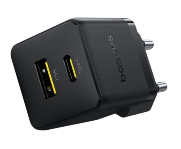1_s-3329 Baseus Rychlonabíječka do sítě Palm 30W 1xUSB-A 1xUSB-C PD QC 3.0 černá