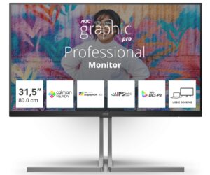 AOC/U32U3CV/32"/IPS/4K UHD/60Hz/4ms/Blck-Slvr/3R