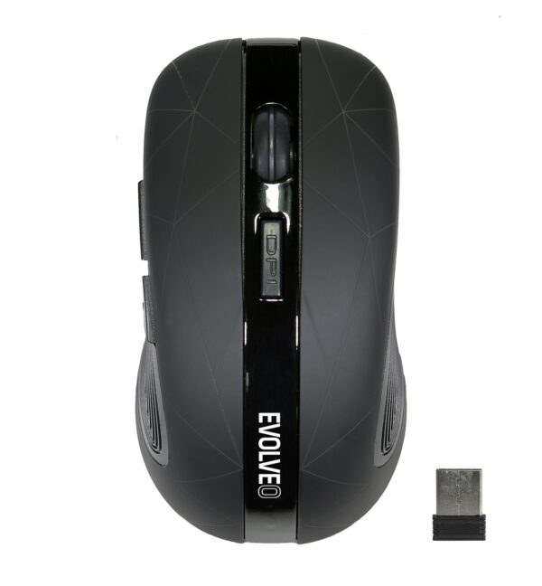 1_s-3689 EVOLVEO WM430/Herní/Optická/1 600 DPI/Bezdrátová USB/Černá
