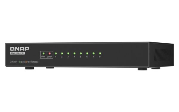 1_s-4011 QNAP switch QSW-1108-8T-R2 (8x 2,5GbE port, pasivní chlazení, podpora 100M/ 1G/ 2,5G)