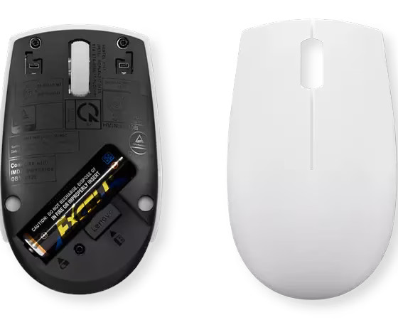 Lenovo 300 Wireless Compact/Kancelářská/Optická/1 000 DPI/Bezdrátová USB/Bílá