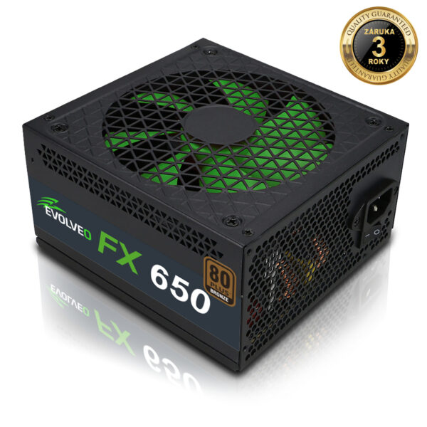 EVOLVEO FX 650,zdroj650W ATX,14cm,80+,Bronze,3YRW