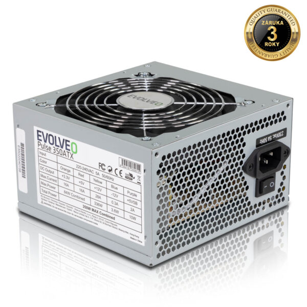 1cz_s EVOLVEO Pulse 350,zdroj 350W,ATX,tichý,bulk,3YRW