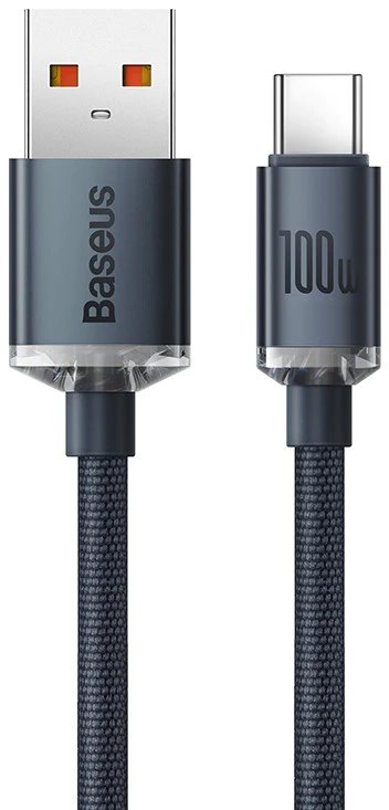 2-2477 Baseus CAJY000401 Crystal Shine Series Datový Kabel USB - USB-C 100W 1,2m Black