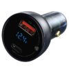 2-3120 Baseus CCKX-C0G Particular Nabíječka do Auta Digital Display 2xUSB 65W Gray