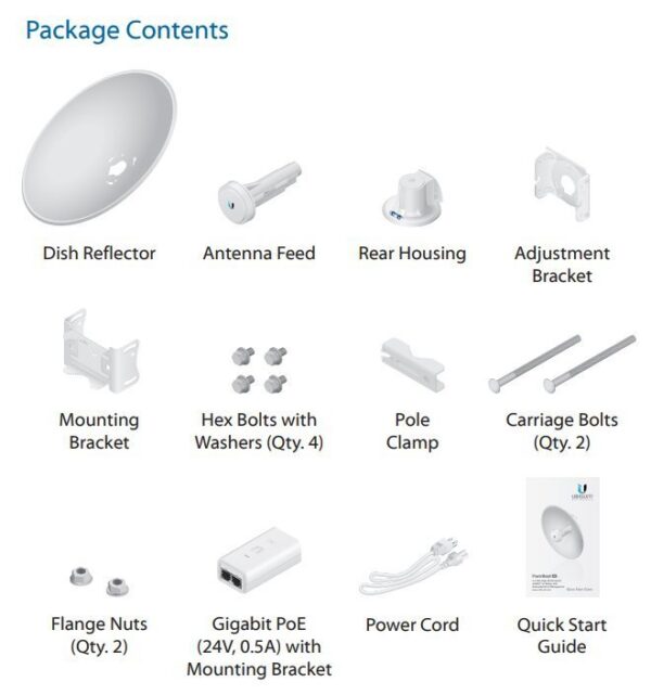 2-462 Ubiquiti PowerBeam 2AC, 2.4GHz MIMO, 18dBi
