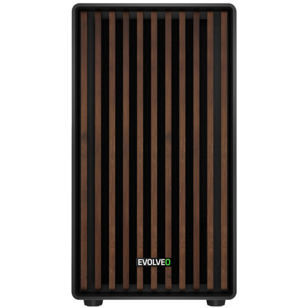 EVOLVEO Panthera, mATX/3x ARGB 120/dřevo+sklo