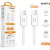 2-531 Datový kabel ALIGATOR POWER 100W, USB-C/USB-C 5A, 1,5m bílý
