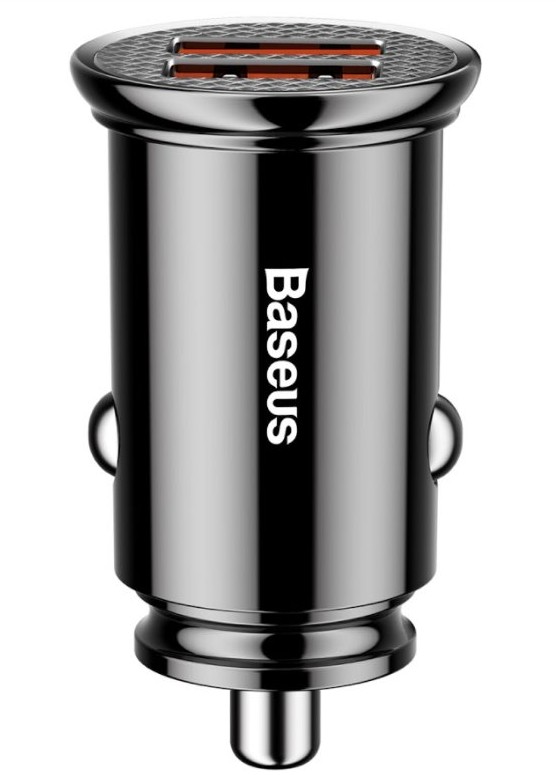Baseus rychlonabíječka do auta 2xUSB QC3.0 30W černá