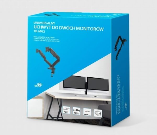 TB držák plynový na dva monitory TB-MG2 27 2x8kg