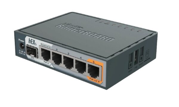 Mikrotik RB760iGS 880MHz,256MB RAM, 5x LAN, ROS L4