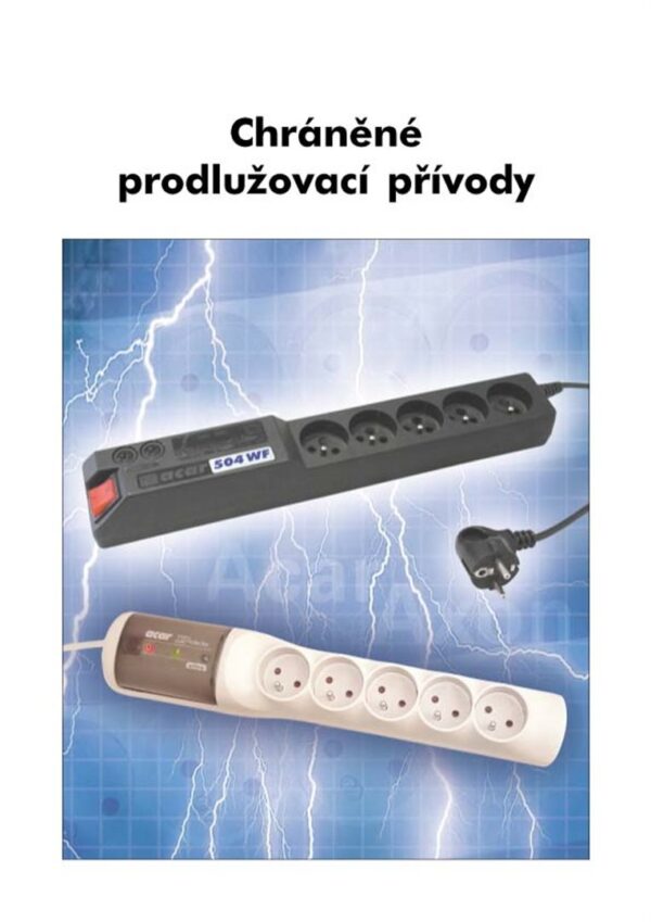 19" napáj.pan.Acar 504WF 5x230V-5m black+přep.ochr