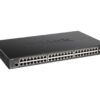 2-6181 D-Link DGS-1250-52XMP 48-port Gigabit Smart Managed Switch with 4x 10G SFP+ ports, 370Watts