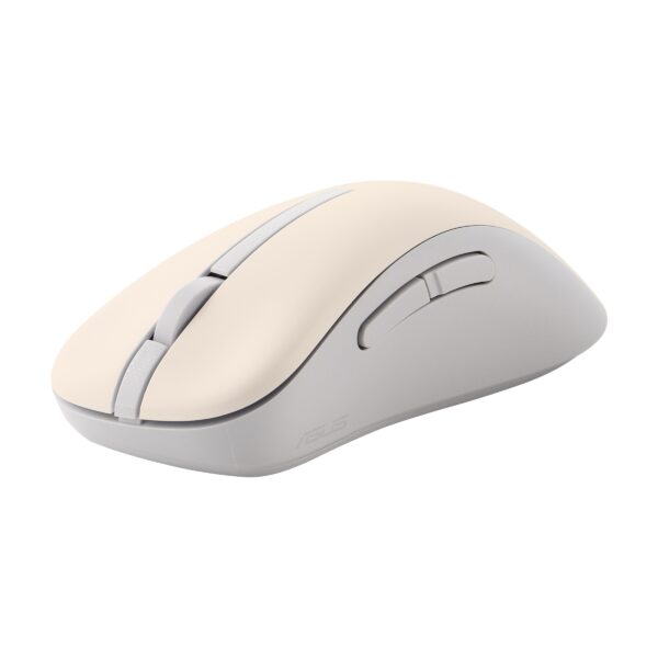 2-6256 ASUS Wireless Mouse MD102/Kancelářská/Optická/Pro praváky/1 600 DPI/USB+BT/Béžová