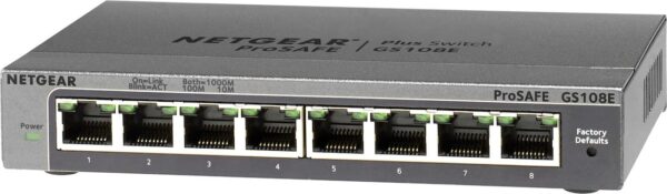 2-6274 NETGEAR 8PT GIGABIT PLUS SWITCH, GS108E