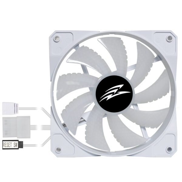 2-6284 EVOLVEO 12FMW ventilátor 120mm, ARGB, bílý rám, master