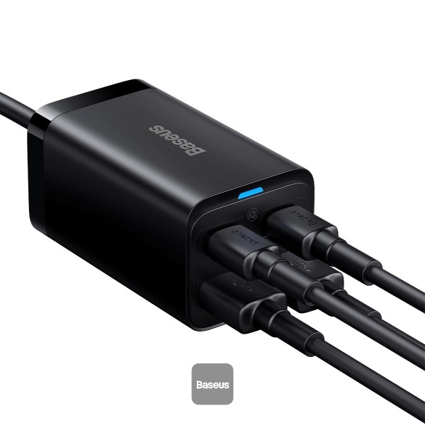 2-6426 Baseus rychlonabíječka do sítě GaN3 Pro, 2x USB-C, 2x USB 65W černá