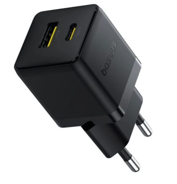 2-6428 Baseus Rychlonabíječka do sítě Palm 30W 1xUSB-A 1xUSB-C PD QC 3.0 černá