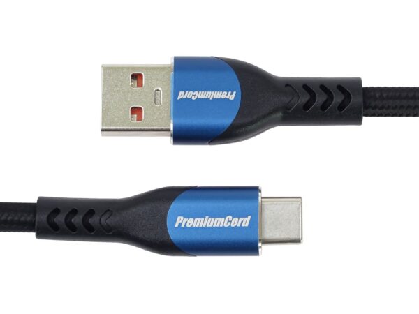 2-6512 PremiumCord SuperFast 5A USB-C - USB-A 2.0, 1,5m