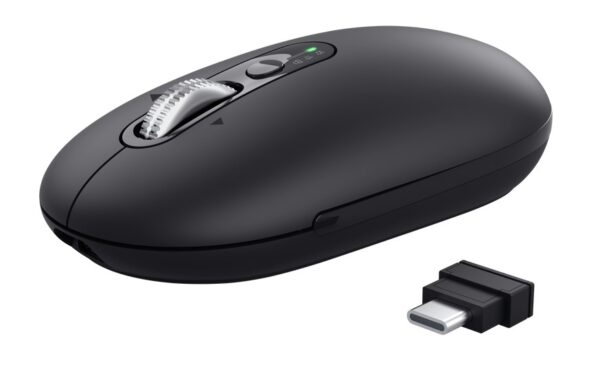 Trust Seron Slim/Kancelářská/Optická/3 200 DPI/USB+BT/Černá