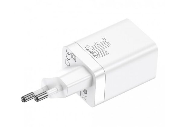 2-97 Baseus CCSUPP-E02 Super Si Quick Nabíječka USB + USB-C 30W White