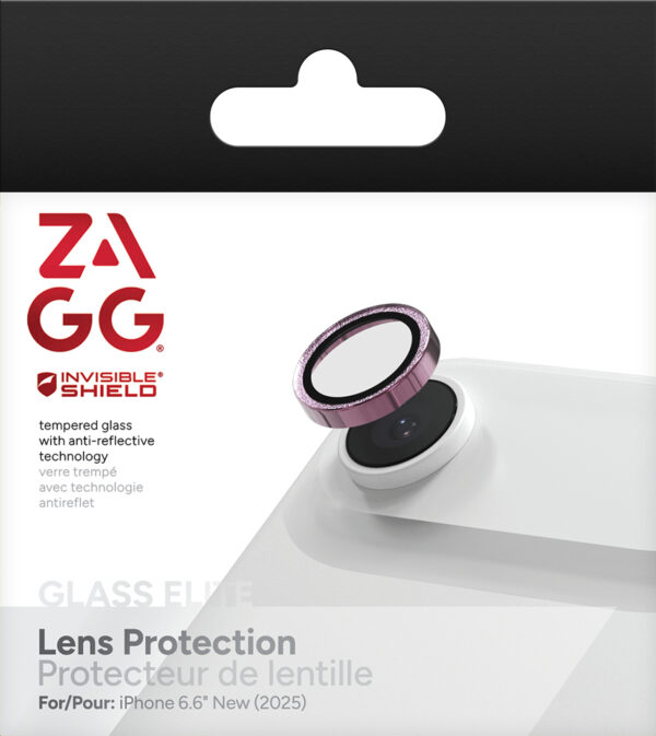 ZAGG Ochranná čočka Premium pro Apple iPhone Air - růžová třpytka