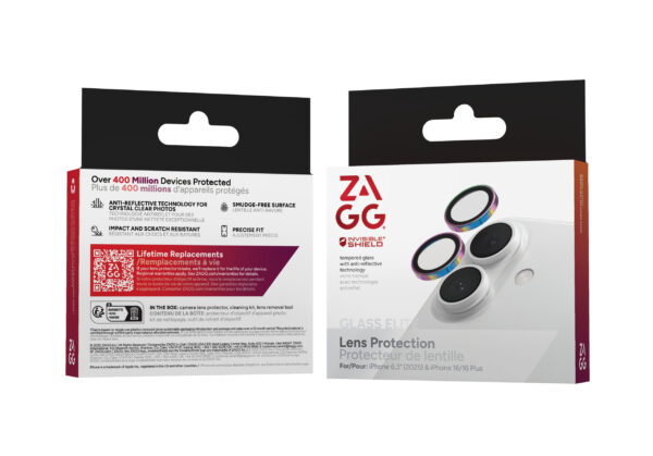 ZAGG Ochranná čočka Premium pro Apple iPhone 17/16/16+ - duhová