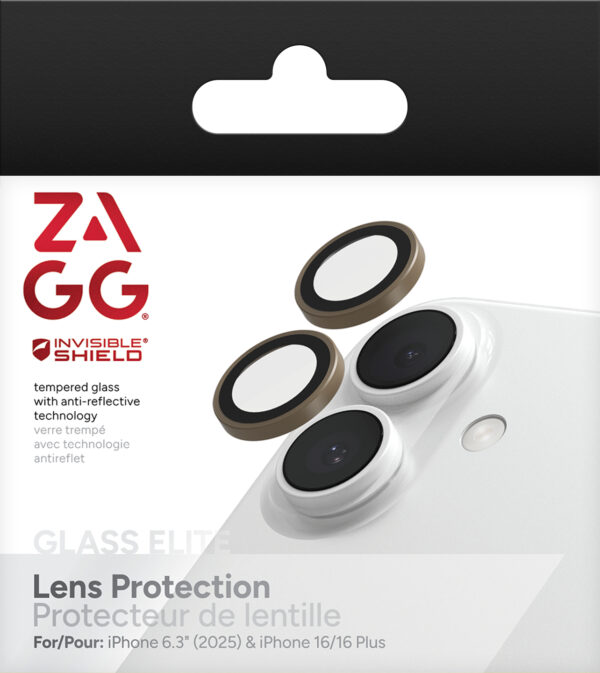 ZAGG Ochranná čočka Premium pro Apple iPhone 17/16/16+ - písková