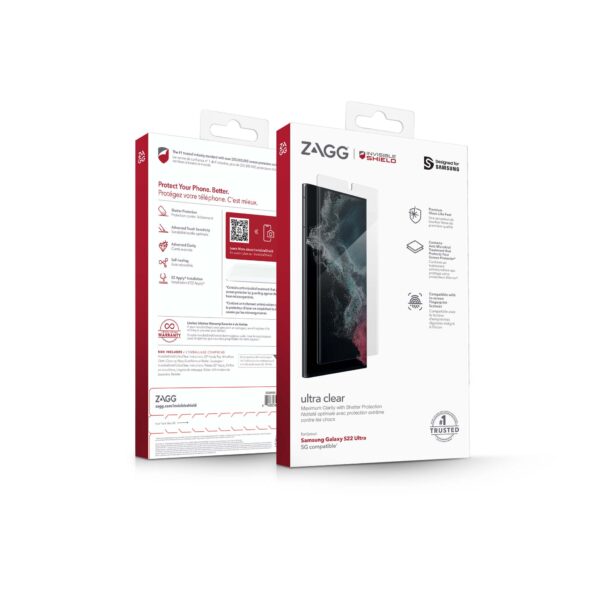 ZAGG Invisible Shield Ultra Clear + fólie Samsung Galaxy S22 Ultra + 5G