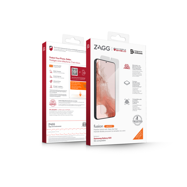 ZAGG Invisible Shield Fusion D3O hybridní sklo Samsung Galaxy S22 5G