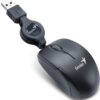 GENIUS Micro Traveler V2/Cestovní/Optická/1 200 DPI/Drátová USB/Černá
