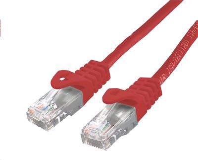 2222_s-1 Kabel C-TECH patchcord Cat6, UTP, červený, 0,25m