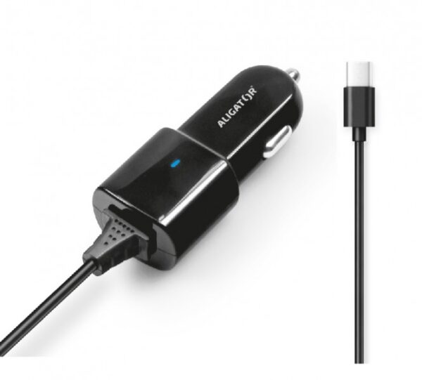 22741_1_800_600_s Aligator nab. do auta USB-C s USB TCH 2,4A černá