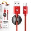 ALIGATOR PREMIUM Datový kabel 2A, USB-C červená