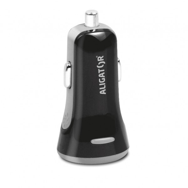 23042_3_800_600 ALIGATOR Chytrá nabíječka do auta 3.4A, 2xUSB, smart IC, černá, USB-C kabel