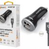 23042_800_600_s ALIGATOR Chytrá nabíječka do auta 3.4A, 2xUSB, smart IC, černá, USB-C kabel
