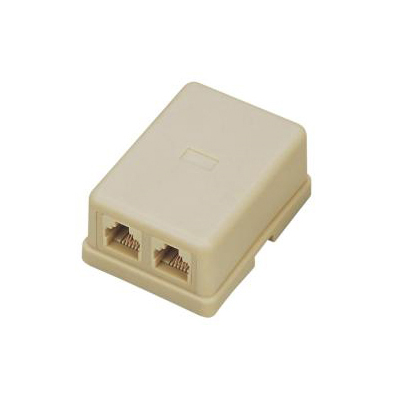 2306_400 Zásuvka UTP CAT3 2xRJ11 na omítku sl.kost