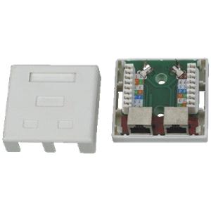 2316_dvojzasSTP_400_s DATACOM STP dvojzásuvka nad omítku Cat5e 2 x RJ45