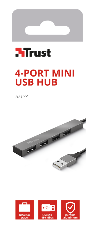 TRUST HALYX 4-PORT MINI USB HUB