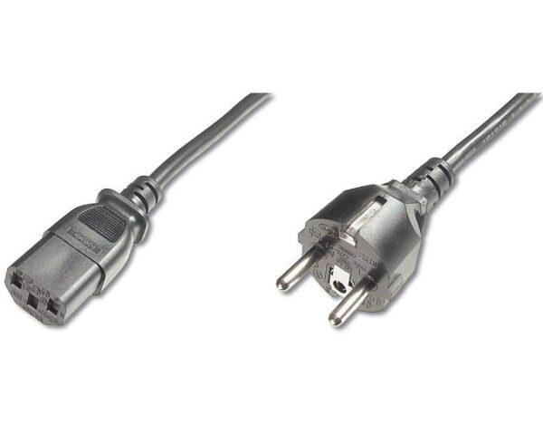 23_s-4 PremiumCord Kabel síťový 230V k počítači 2m , přímý konektor do zásuvky